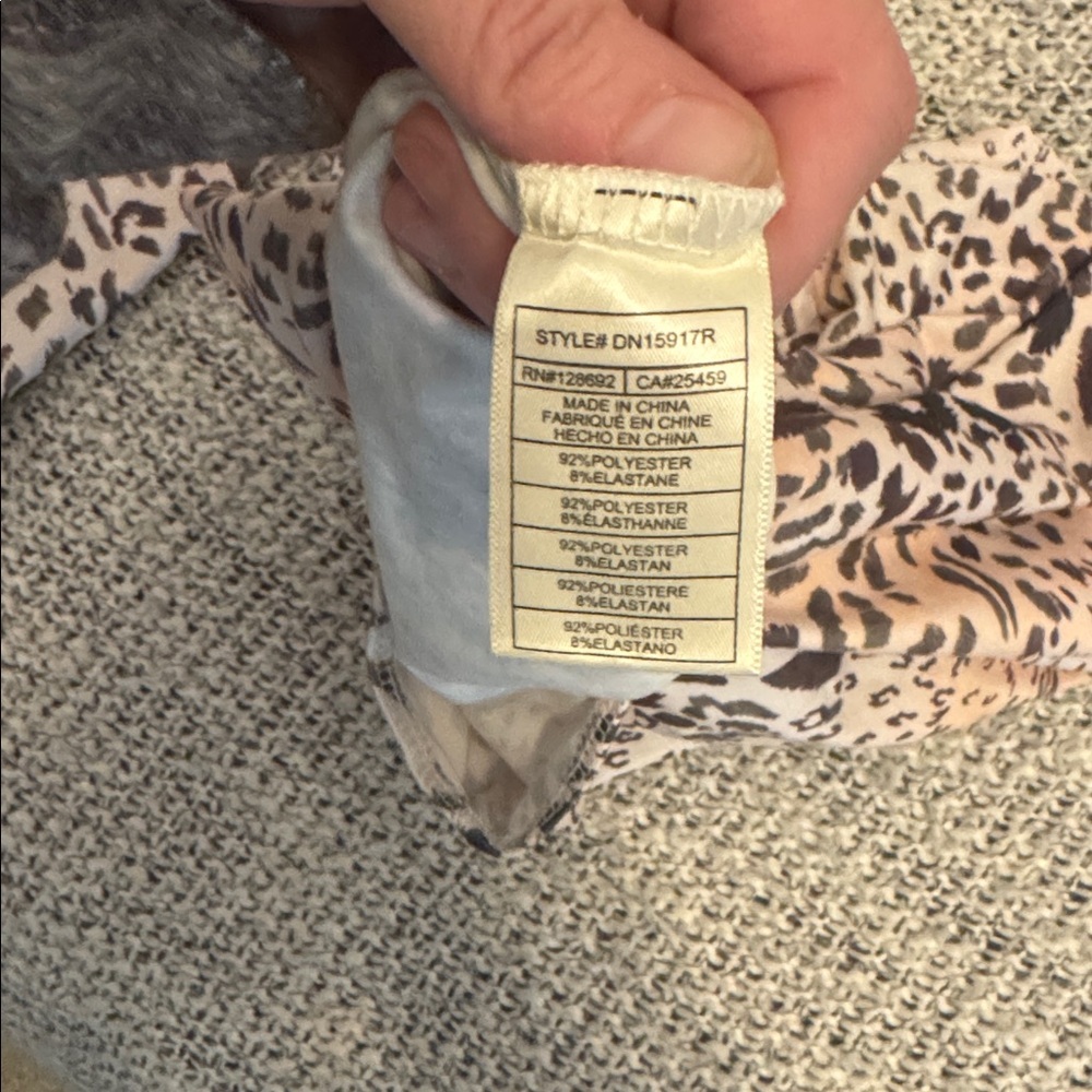 Steve Madden Leopard Print Long Sleeve Bodysuit – Size XS - Picture 4 of 4